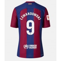 Barcelona Robert Lewandowski #9 Domáci futbalový dres 2023-24 Krátky Rukáv